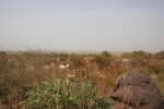 Hügelkuppe im Centre Mampuya mit Blick Richtung Meer